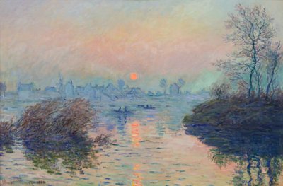 Sunset on the Seine at Lavacourt, Winter Effect by Claude Monet